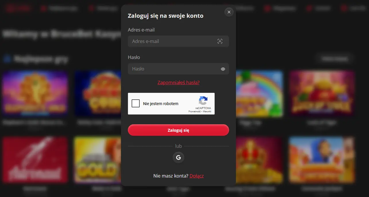 Login to BruceBet Casino